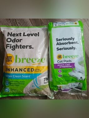 Purina Litter Tidy Cat Breeze Pellets 7 lb Bag 8 Refill Cat Pads
